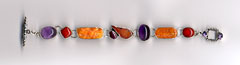 Carved Bone Topaz Bracelet (#akr-br6)