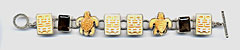 Carved Bone Topaz Bracelet (#akr-br6)