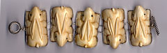 Carved Bone Topaz Bracelet (#akr-br6)