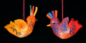 Kyrghyz Felt Bird Ornaments