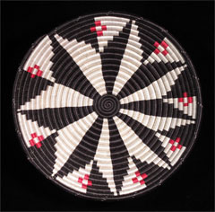 Medium Sisal Basket (red/white/black) (#rwb-06)