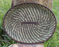 Brown Sweetgrass Oval Tray (#rwb-09)